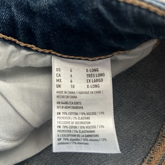 Distressed Medium Blue Size 6 X-long American Eagle Outfitter Jeggings - Picture 9 of 9